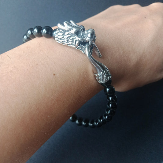 Rising dragon onyx bracelet