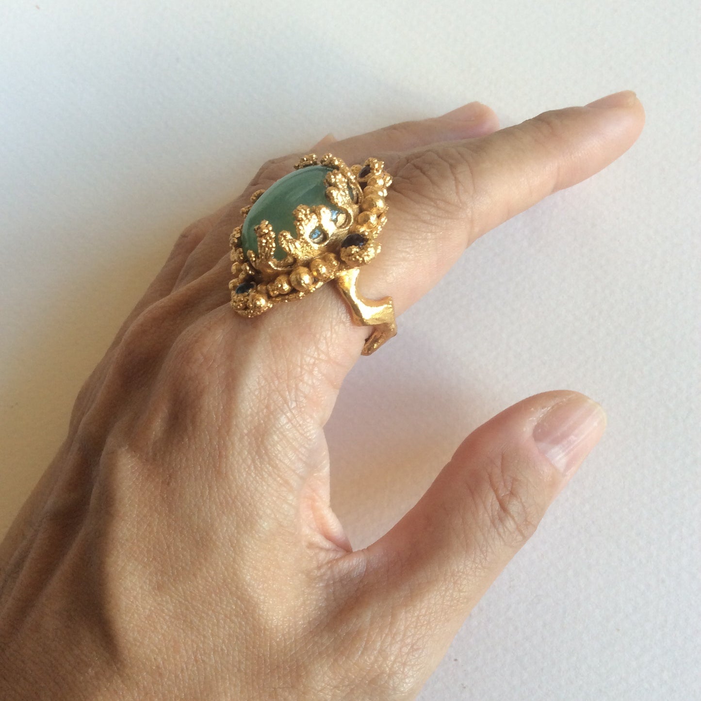 Ancient gold treasure bold statement ring